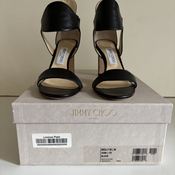 Jimmy Choo Black Leather Heels - Picture 4 of 7